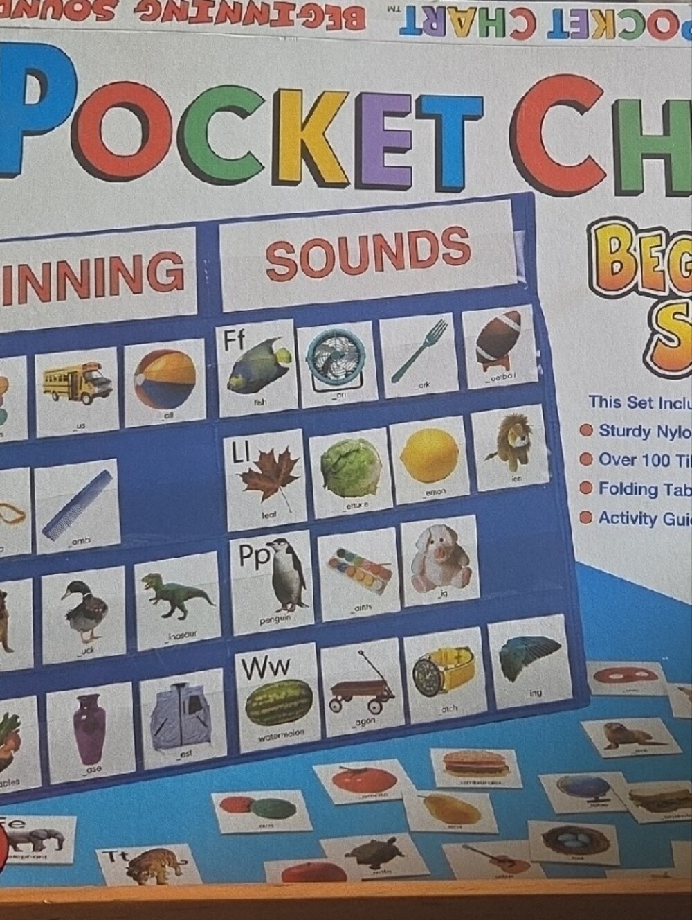 Beginning Sounds Pocket Chart - Colorful Educational Board